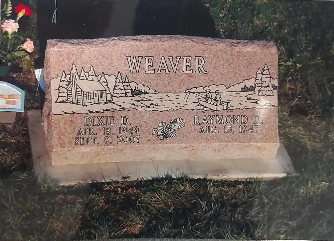 Custom flat grave marker crafted by Kienitz-Nix Memorials