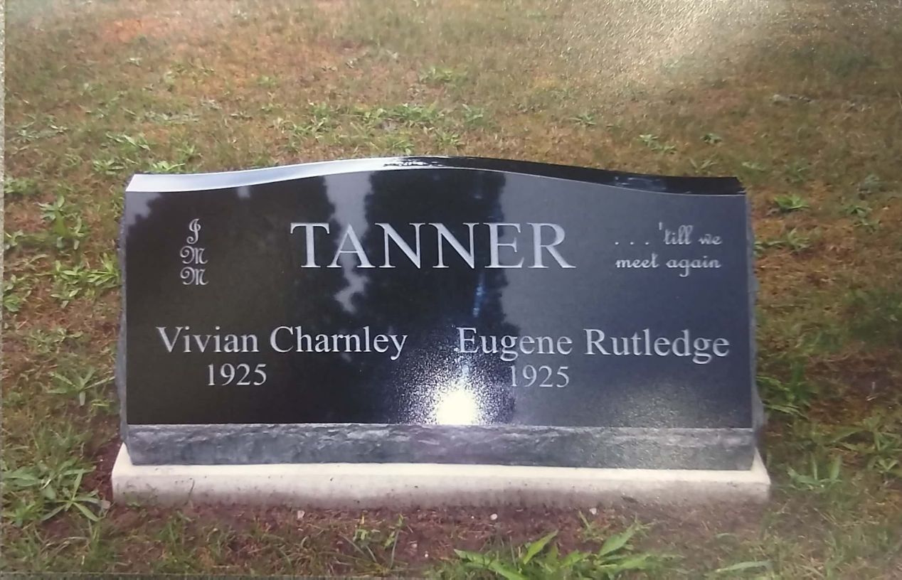 Custom flat grave marker crafted by Kienitz-Nix Memorials