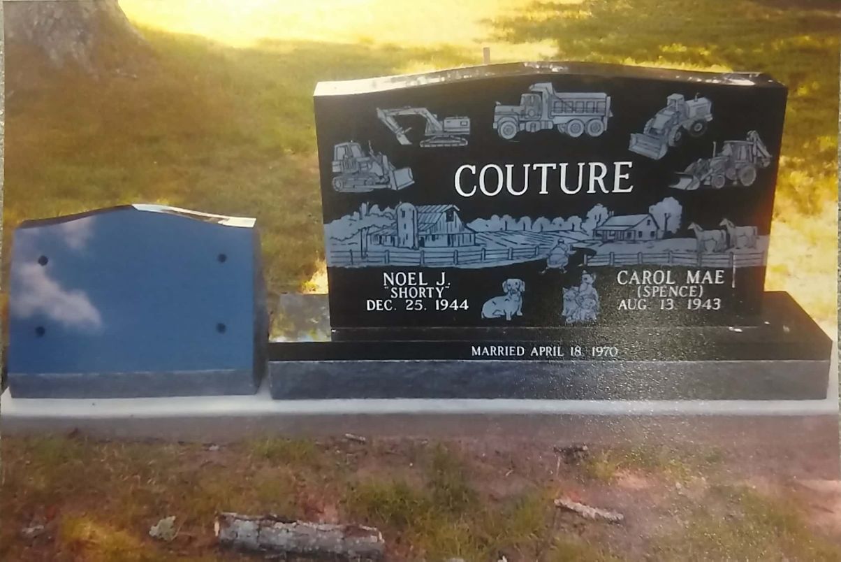 Engraved flat grave marker by Kienitz-Nix Memorials