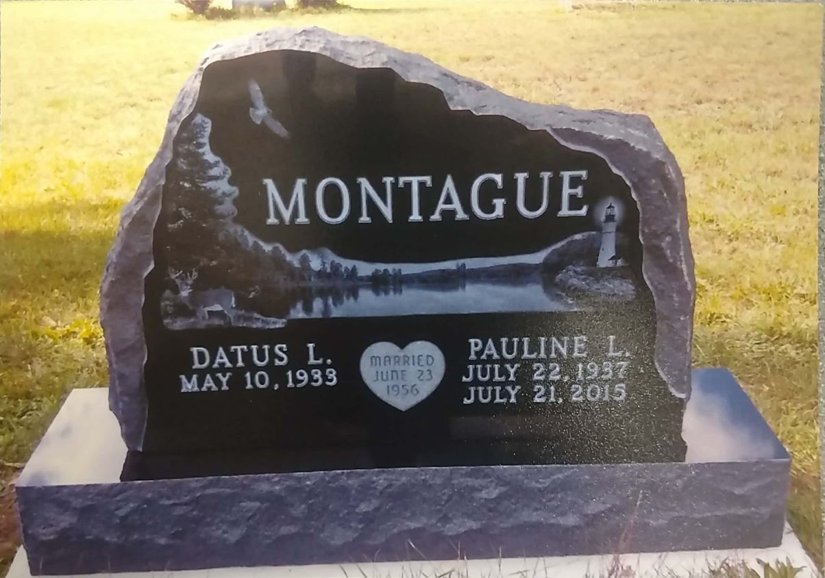 Engraved flat grave marker by Kienitz-Nix Memorials