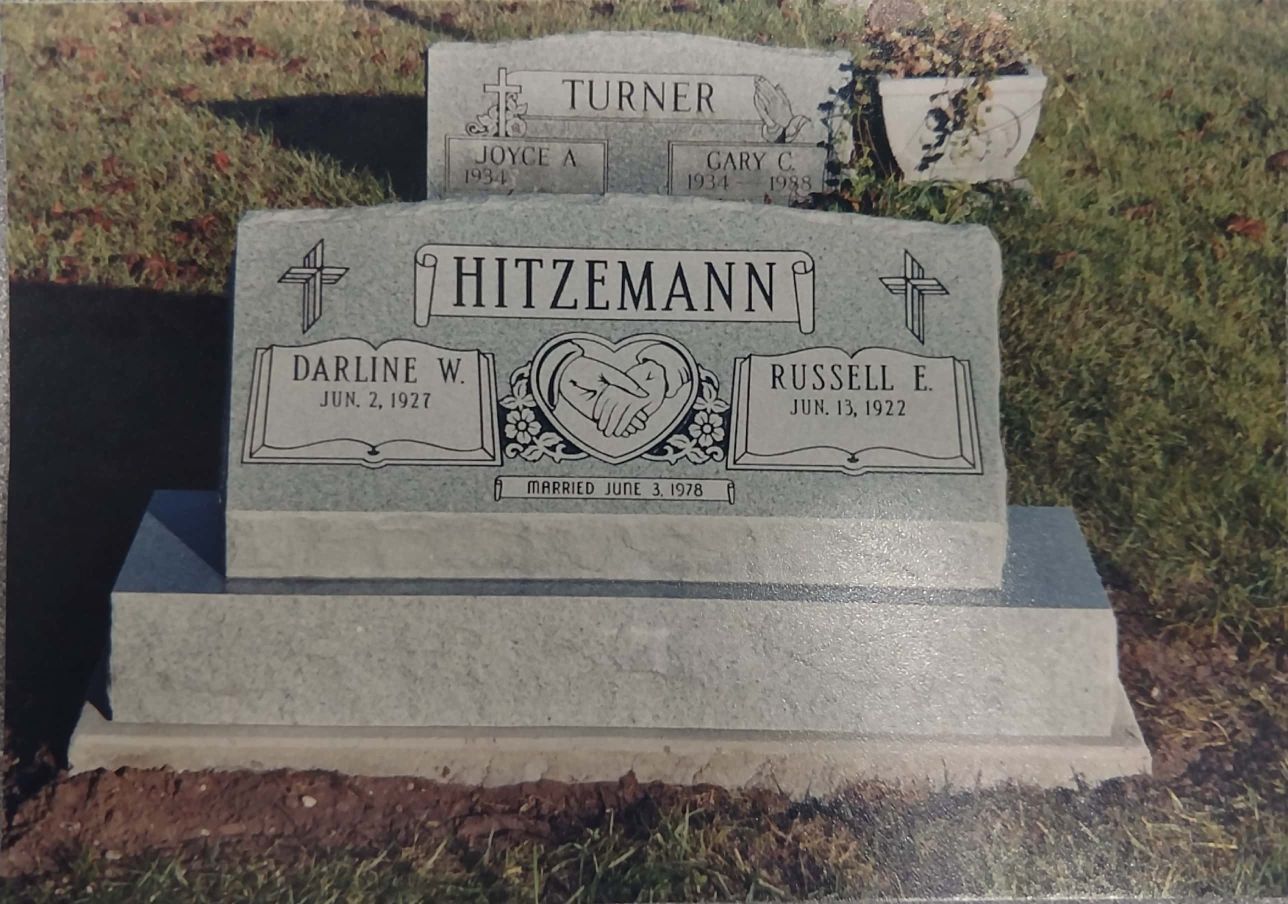 Custom flat grave marker crafted by Kienitz-Nix Memorials